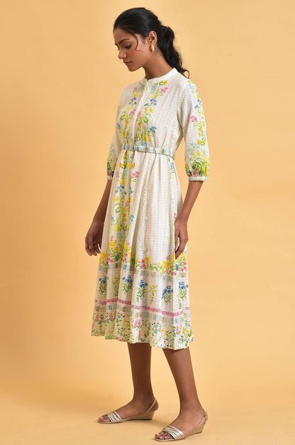 White Floral Summer Vacay Dress - Image 3